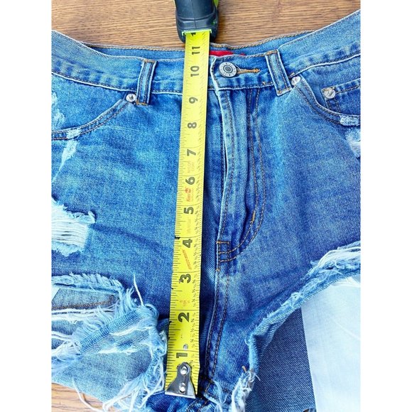 Caffeine Size M 26” Destroyed Booty Short Ripped - Picture 8 of 9